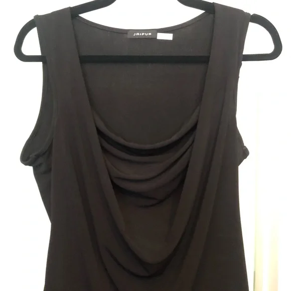 Jaipur Black shirt sleeve top Size Large - Picture 1 of 4